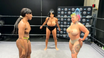 First Time Ever Sugar Diamond vs Little Rampage in a Topless Real Catfight called “Catfight 3”.webp