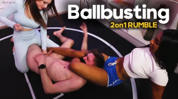 BALUSTING RUMBLE- We Destroy His Balls in Mixed Wrestling Fight MOV - MahoganyQen.webp