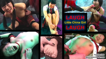 Full Clip Laugh! China Girl, Laugh! Sweet little Asian in School Girl outfit Tickled by Domina Skye and The Mystery Hand.webp