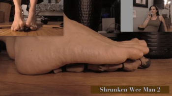 SHRUNKEN WEE MAN 2 - Jamie Daniels, Giantess, Shrunken Man Figure, Foot Fetish - MP4.webp