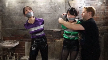 4K AT 60 FPS! MADE IN JAPAN 29- CSI detectives Akane and Kanon Sugawara hogtied, and tightly wraparound tape gagged duri.webp
