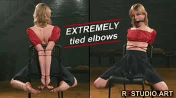 Rf Studio Production - Mandy - So Flexible! Extreme Elbow Tie with Zip Ties on Spinning Chair + Ball.webp