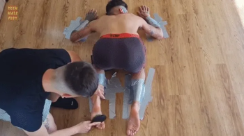 Teenmalefeet - Hard Tickling to Jock Straight Guy Taped to the Floor.webp