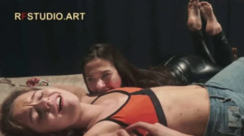 Rf Studio Production - Leya in X-Position on Bed - Foot Licking and Tickling, Plus Intense Underarm.webp