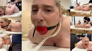 Aussie Bondage Girl - Strapped to the massage table, vibed until she cums over and over again and th.webp