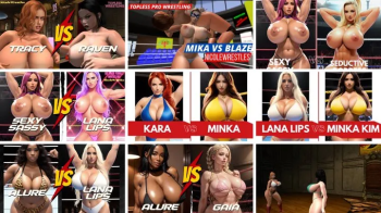 Nicolewrestles - Big tit topless female pro wrestling marathon.webp