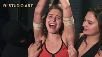 Rf Studio Production - Leya Tied to a Pole - Underarm and Belly Tickling by Xena and John (FULL HD M.webp