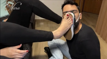 Nara Foot Domination - Nara makes him smell, clean and gag on her stinky feet (720 EN-sub) - Foot Sl.webp
