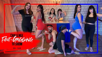 Mistress Nara Neveu - Foot Gagging Challenge TV Show – Hex VS Luno in a Fierce Throat Showdown (10.webp