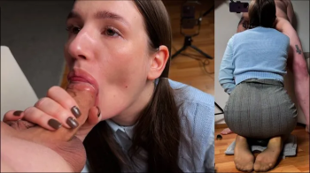 Blowrayne - REAR VIEW BLOWJOB COWGIRL PANTYHOSE NYLON FEET FOOTJOB FullHD.webp