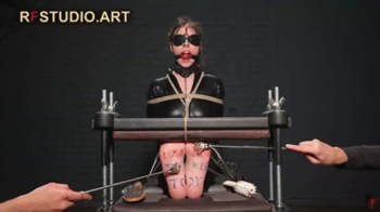 Rf Studio Production - Liza Lush - A Tickle Toy - Tickling in a Catsuit, Toe press, Ballgag and Nose.webp
