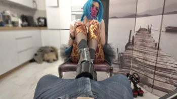 Hd Polish Mistress - Jinx Rubs Your Penis In Jeans With Her Black High Hells Shoes - Part 1.webp