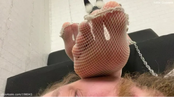 Yokai Goddess - Feet worship, gag and ignore in white fishnets.webp