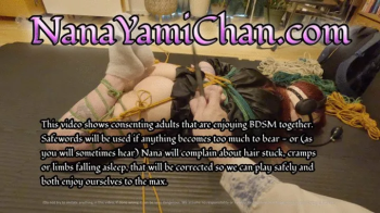 Nanayamichan - Bound sensory deprivation with dildo and vibrator in chastity belt [4k].webp