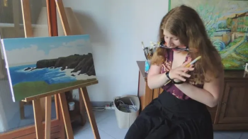 Salenakentbound - 0049 - Artist caught and bound in her summer studio.webp
