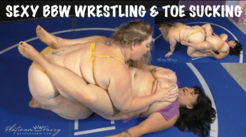 Bbw  Fat Fetish Clips - 2461 Sexy BBW Wrestling and Toe Sucking.webp