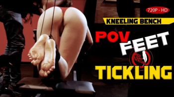 Red Light Tickling - Tickling Bench for Ticklish GINA! Petite Girl Tied Up, Foot Tickled, Small Wrin.webp