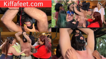 Kiffa Feet - MOBILE - Goddess Kiffa - 8 Dommes and 4 slaves tickling for their freedom or punishment.webp