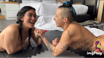Protein Wrestling - Part 1 FIRST TIME EVER Kylie Kennedy vs Andre Shakti in a Topless Competitive Ar.webp