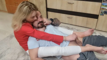 Kinkynaughtycpl - wrestling, humiliating handjob, cumshot.webp