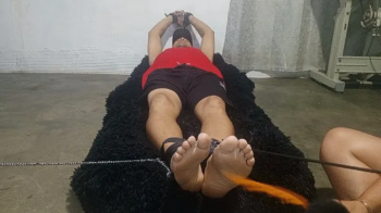 Goddess Foot Fetish - Raxan tickles a man's feet (3).webp