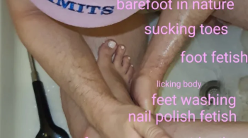 Gospodaricaemma - Barefoot nail polish in nature, foot worship and foot smother with trampling, feet.webp