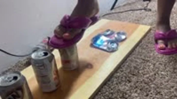 Goddessmxdominion - food and object crush - Crushed Beneath My Pink Sandals, foot domination, crush,.webp