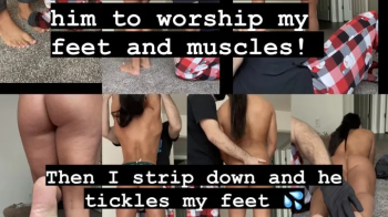 Lexa Muscles - Nude Feet Tickling in Gloves, Clothed Male Naked Female.webp