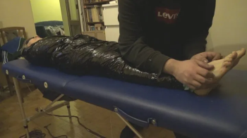 Polish Tickling - Tickling wrapped Justyna feet.webp