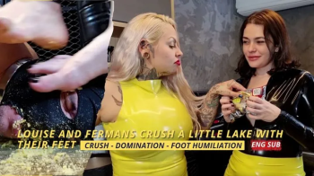 Louise Marcada - Louise and Fermans crush a little snack with their feet (720 EN SUB) - Crush - Foot.webp