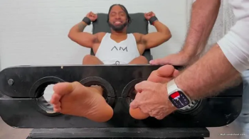 Male 4 Male Tickling  Foot Worship - Huge Bruiser Diablo Tickled.webp