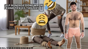 Onlymaxdennison - Self bondage gone wrong foot tickling!.webp
