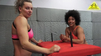 Antschas Wrestling And Fetish Store - Armwrestling Kimbra vs Sativa.webp