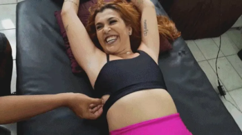 Tropical Foot Fetish Videos - Little Fox in all body tickled for 4 Friends.webp
