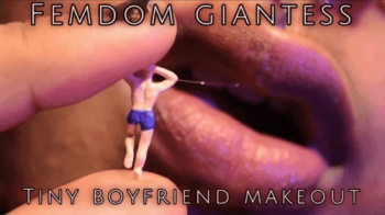 Lilithisfat Giantess Femdom World - Femdom Giantess Makeout with Tiny Boyfriend.webp