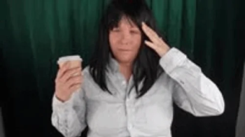 Deanna's Clip Store - Businesswoman Rapid Growth from Coffee! Button Down shirt and Bra Destruction.webp