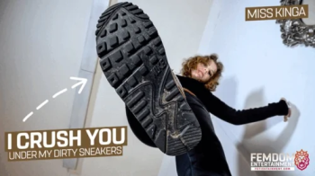 Femdomsquad Video Store - I will crush you under my dirty sneakers ( Giantess Feet and Trampling POV.webp