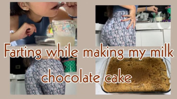 Jasmine01s - Cooking a chocolate cake while farting.webp