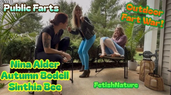 Fetish Nature Films - Girls have a Farting War Outside!.webp