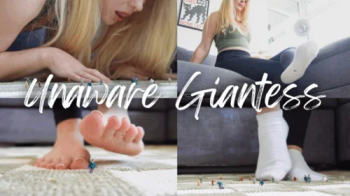 Goddess Lucie - Unaware Giantess Stomps Around- Shrinking Fetish, Tiny Man Foot Crushing.webp