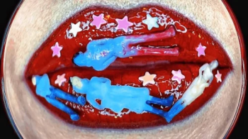 Goddess Gwendolyn - Lip makeup for a giantess from beautiful tiny ladies.webp