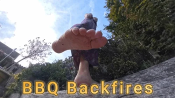 Giantess Lady Soles - BBQ Backfires - Giantess Crush - POV 4K.webp